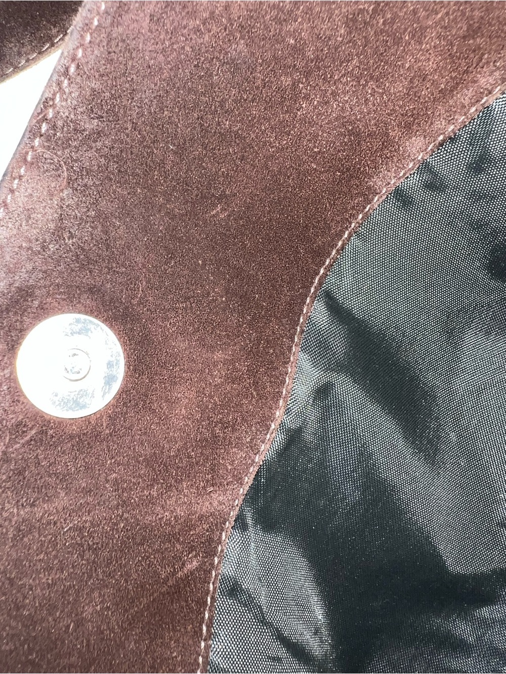 Chan Luu Dark Brown Suede Shoulder Bag - Picture 5 of 6